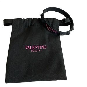 NWOT: Valentino Beauty Spiked Silicone Bracelet With Pouch